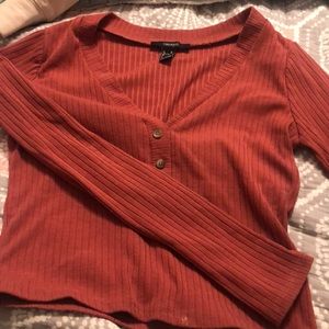 Forever 21 long sleeve crop top